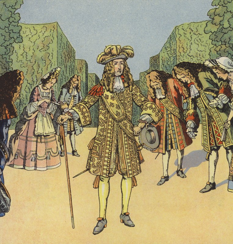 Aurinkokuningas, Ranskan Ludvig XIV (väri litho) tekijältä pseudonym for Onfray de Breville Jacques Job
