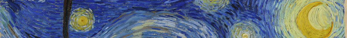 Tähtikirkas yö (Vincent van Gogh), Detail: Leuchtender Sichelmond