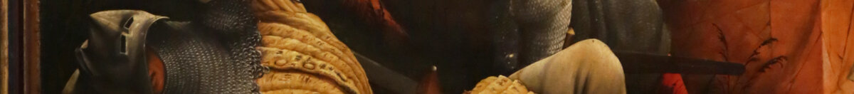 Ylösnousemus (Matthias Grünewald), Detail: Gestürzte Wächter in Rüstung