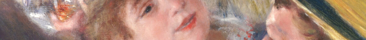 Soutajien aamiainen (Pierre-Auguste Renoir), Detail: Gesichter der Gesellschaft
