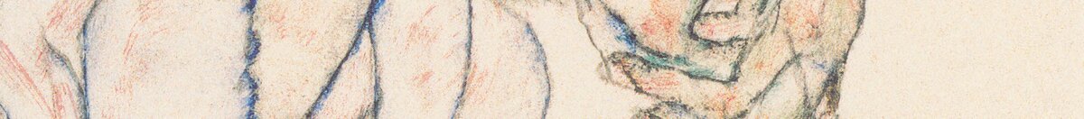 Istuva nainen polvi kohotettuna (Egon Schiele), Detail: Verschränkte Hände