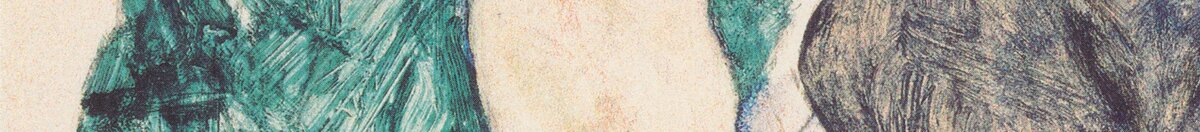 Istuva nainen polvi kohotettuna (Egon Schiele), Detail: Grüne Bluse und Schulter