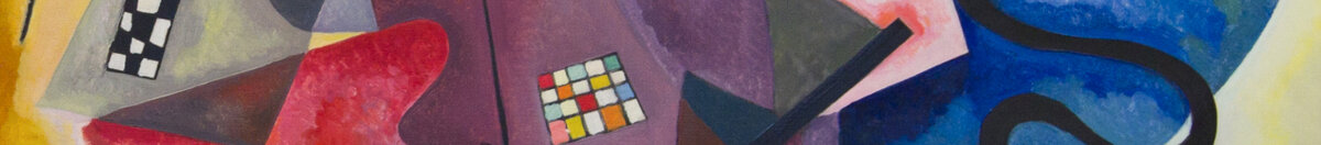 Keltainen punainen sininen (Wassily Kandinsky), Detail: Violett-rote Formenballung
