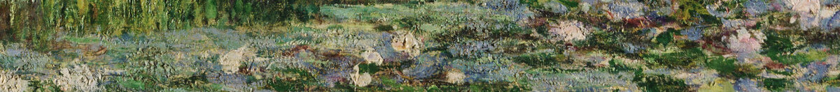 Japanilainen silta ja lummeallas, Giverny (Claude Monet), Detail: Spiegelnde Wasserfläche