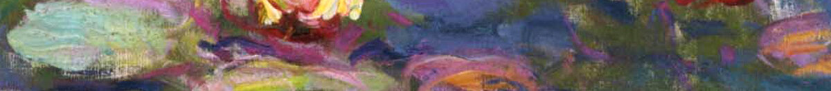 Lumpeet, 1916 (Claude Monet), Detail: Seerosenblüten unten Mitte