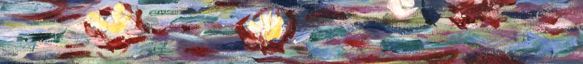 Lumpeet, 1916 (Claude Monet), Detail: Rote Blüten oben rechts