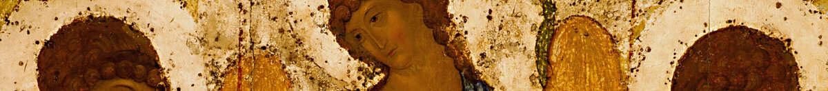 Pyhä kolminaisuus (Andrei Rublev), Detail: Gesicht des mittleren Engels