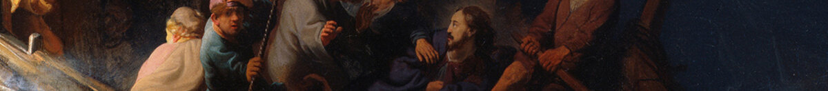 Kristus myrskyssä Genesaretinjärvellä, 1633 (Rembrandt van Rijn), Detail: Christus und die verängstigten Jünger