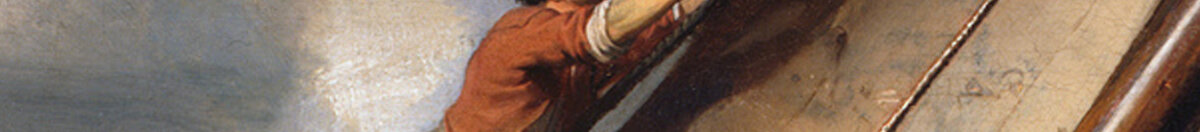 Kristus myrskyssä Genesaretinjärvellä, 1633 (Rembrandt van Rijn), Detail: Matrose am Tau