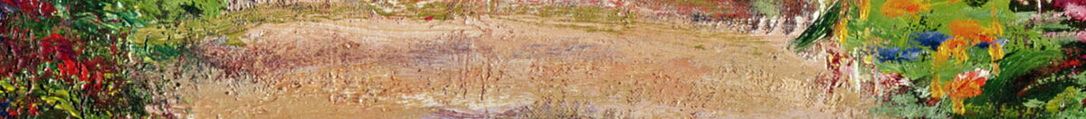 Polku Monet'n puutarhassa, Giverny, 1902 (Claude Monet), Detail: Sonniger Gartenweg