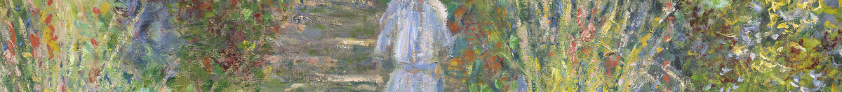 Taiteilijan puutarha Vétheuil'ssä, 1880 (Claude Monet), Detail: Kind auf der Gartentreppe