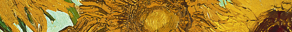 Auringonkukat (Vincent van Gogh), Detail: Große Sonnenblume mit hellem Herz