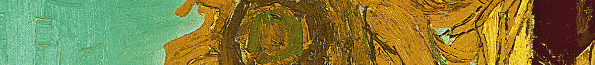 Auringonkukat (Vincent van Gogh), Detail: Sonnenblume oben links