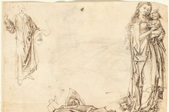 after Martin Schongauer Master of the Drapery Studies