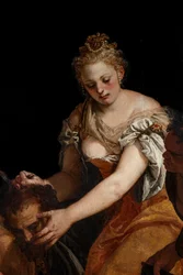 Judith Holofernesin pään kanssa, yksityiskohta