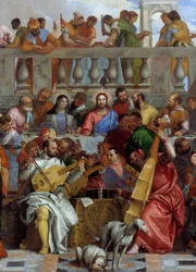 Keskeinen yksityiskohta Veronesen "" Les Noces de Cana (Le nozze di Cana)" -kappaleesta