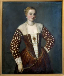 Venetsialaisen naisen muotokuva. Paolo Veronesen (1528-1588) maalaus