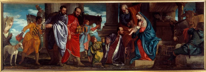 Paolo Caliari dit Paolo Veronese (1528-1588) Maalaus Taikaiden palvonta 1500-luvun su. 1,34x2,94 m Lyon, Kuvataidemuseo