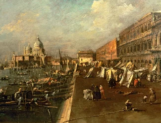 Riva dei Schiavoni, Punta della Dogana ja Chiesa della Salute, Venetsia.