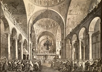 Giovanni Antonio Canal, joka tunnetaan nimellä Canaletto (1697-1768) ja Giovanni Battista Brustolon (1712-1796), kaiverrukset vastikään valitusta Venetsian dogista. Italia