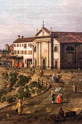 Näkymä Dolosta Brentan varrella, yksityiskohta, n. 1755-1760 (öljy kankaalle)