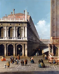 Piazza San Marco - Canaletto (1697-1768). Öljy kankaalle