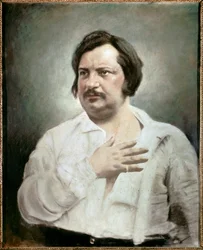 Honore Balzacin (1799 - 1850), ranskalaisen kirjailijan muotokuva