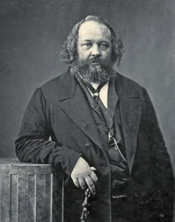 Mihail Aleksandrovich Bakuninin muotokuva, n. 1860 (mv/w kuva)