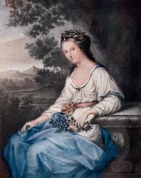 Anne Seymour Damer, The Connoisseur Illustratedista, julkaistu 1904 (värilitho)