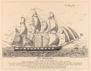 Rising Star (1821), joka rakennettiin Espanjan Etelä-Amerikan itsenäisyyssotaa varten.