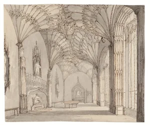 Ruokasali Arbury Hallissa, Nuneatonissa, Warwickshiressä, n. 1810