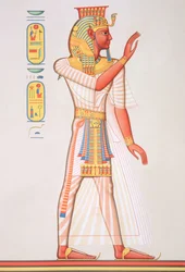 7746.c.1. & f.8 Muotokuva Ramses III:sta (n. 1184-1153 eKr.) Pariisin Histoire de l