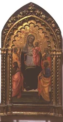 Madonna and Child with Saints (tempera on panel)finn