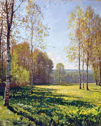 Maisema aurinkoisena kevätpäivänä, Halvat seinäkoristeet myytävänä