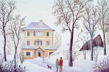 Hellbrunnin kuukausipalatsi talvella