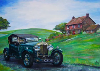 Bentley 1928 Öljy kankaalle Korppi