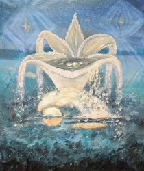 Yö puiden yläpuolella