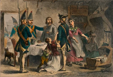 Saksalaisten sotilaiden asevelvollisuus palvelukseen Amerikassa, 1800-luku