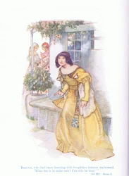 Beatrice, joka oli kuunnellut hengästyttävän mielenkiinnolla, huudahti "Mikä tuli korvissani, voiko tämä olla totta?" (Paljon melua tyhjästä), Tales from Shakespeare -pubista. kirjoittanut Ward Lock & Co Ltd