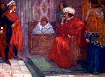 ...lähetän sinut vankilaan, sanoi tuomari Gascoigne, 1300-luku, 1905