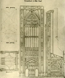 Arkkitehtoninen piirustus: Anti-kappelin osasto, 1833-1834, 1906.