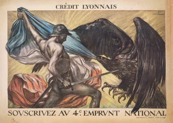 Crédit Lyonnais. Merkitkää 4. kansallista lainaa, 1918.
