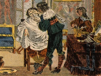 Parturi Louis XIII:n alaisuudessa - A. Bossen jälkeen