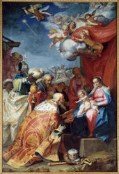 Maagien palvonta. Abraham Bloemaertin (1564-1651) maalaus