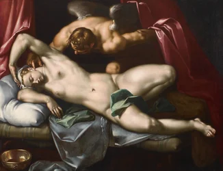 Amor vierailee Psykhen luona yöllä, noin 1590
