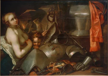 Venus ja Cupid tulivuoren takomossa
