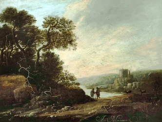 Maisema linnan raunioilla