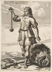 Daavid Goljatin pään kanssa, 1651.