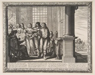 Tuhlaajapoika vaihtaa vaatteita, n. 1636.