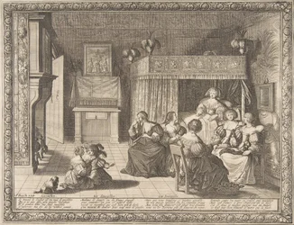 Vierailu uuden äidin luona, 1633.
